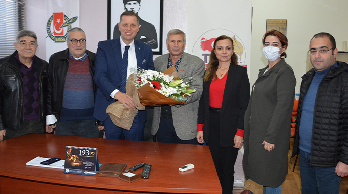 zkasap Manisa Gazeteciler Cemiyeti Derneini Ziyaret etti 