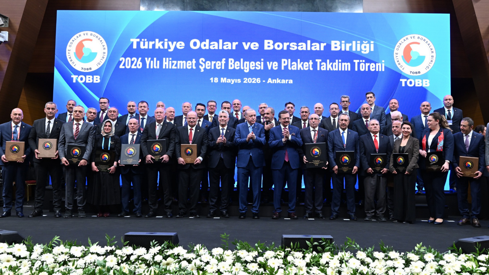 TOBB Hizmet Şeref Belgesi ve Plaket Takdim Töreni