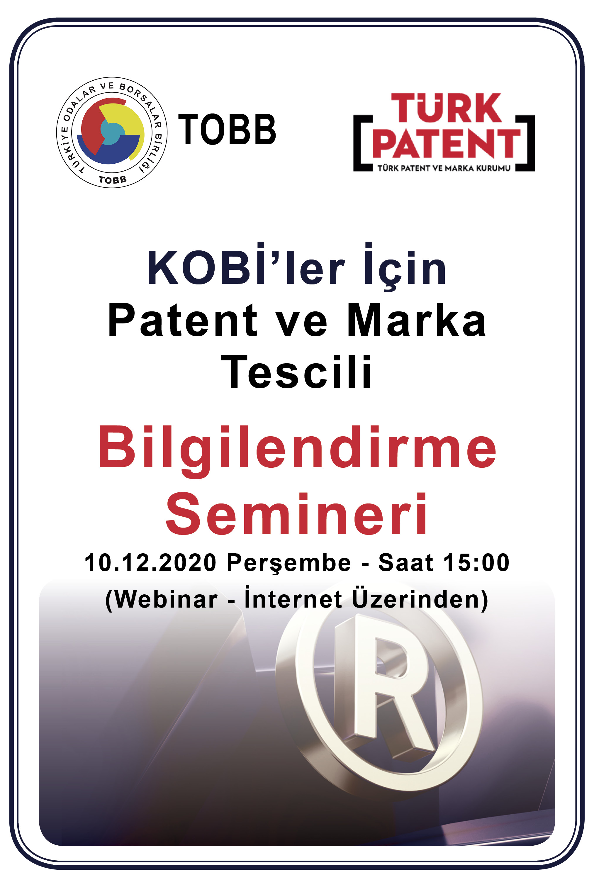 KOB'ler iin Patent ve Marka Tescili Bilgilendirme Semineri Hakknda